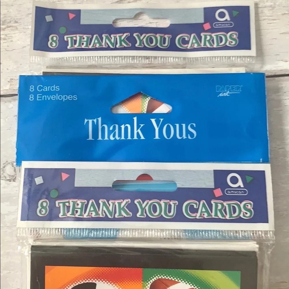 Thank You Cards Bundle Sports Baseball 8 Pack x3 NEW